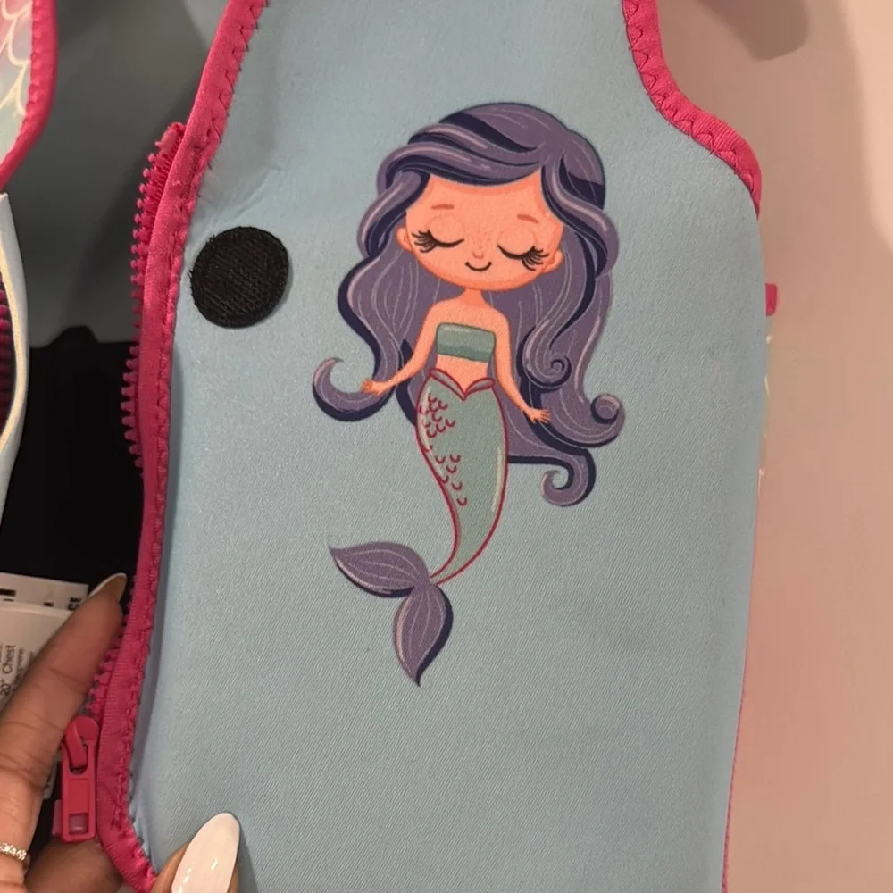 Mermaid Design Kids Swim Vest